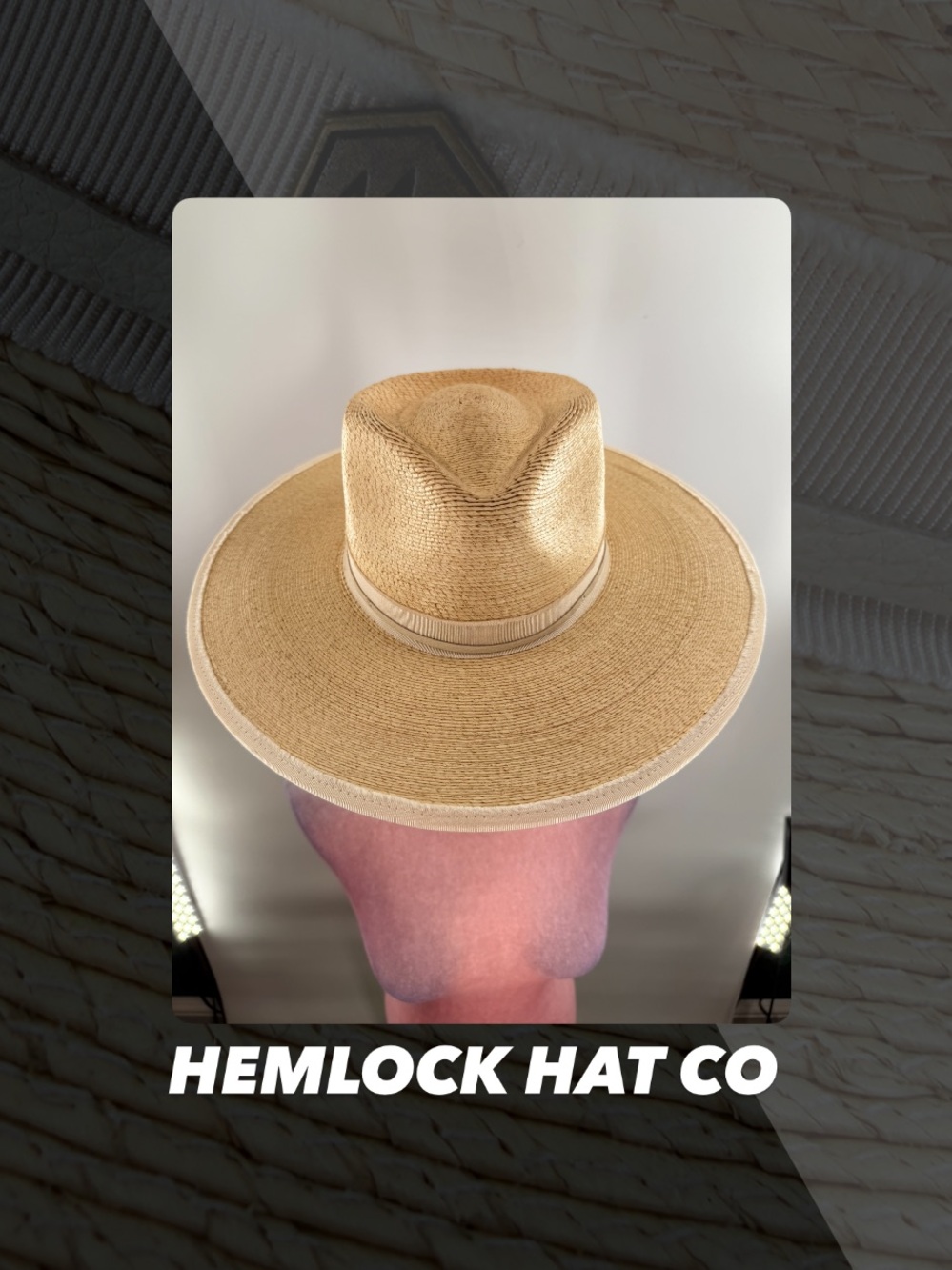EUC Hemlock Hat Co Palm Straw Hat